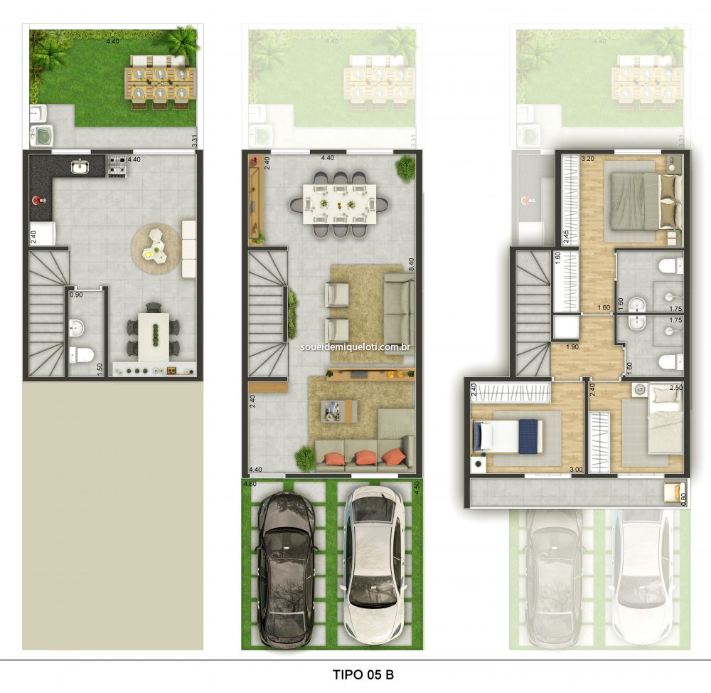 Casa em Condomínio Parque Santa Rosa 3 dormitorios 2 banheiros 2 vagas na garagem